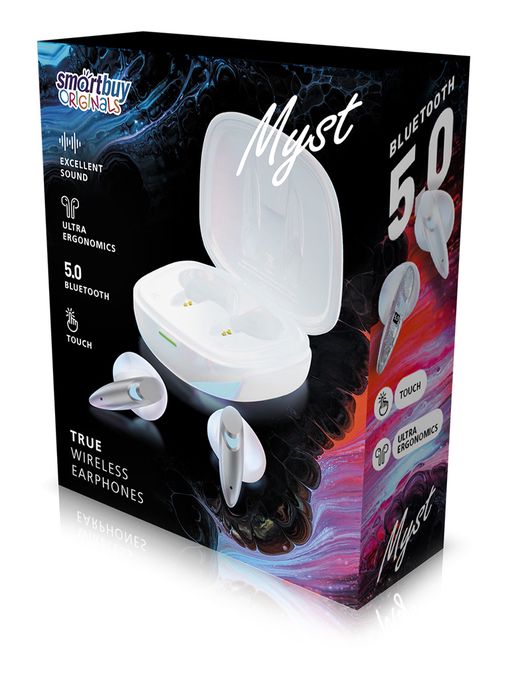 Беспроводная TWS Bluetooth-гарнитура Smartbuy Myst,белая
