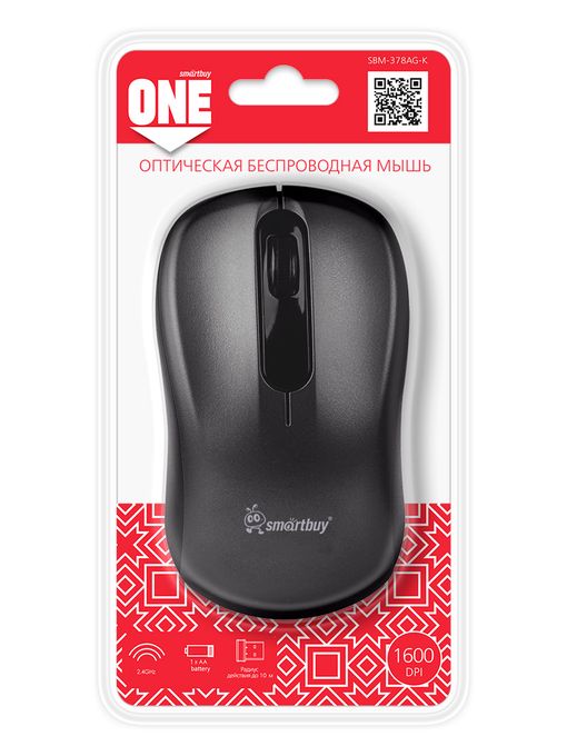 Мышь беспроводная Smartbuy ONE 378 черная (SBM-378AG-K) / 40