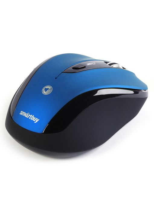 Мышь беспроводная беззвучная Smartbuy 612AG синяя, LED Blue (SBM-612AG-BK)/40/