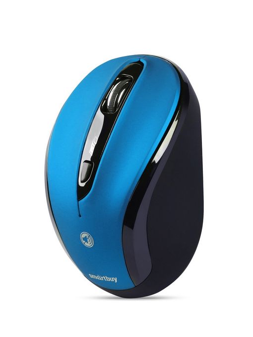 Мышь беспроводная беззвучная Smartbuy 612AG синяя, LED Blue (SBM-612AG-BK)/40/