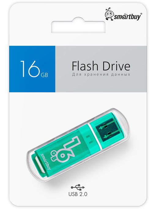 USB накопитель Smartbuy 16GB Glossy series Green (SB16GBGS-G)