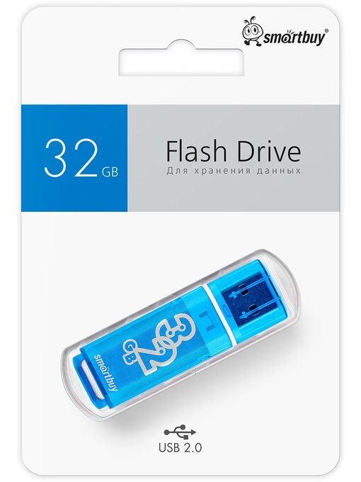 USB накопитель Smartbuy 32GB Glossy series Blue (SB32GBGS-B)