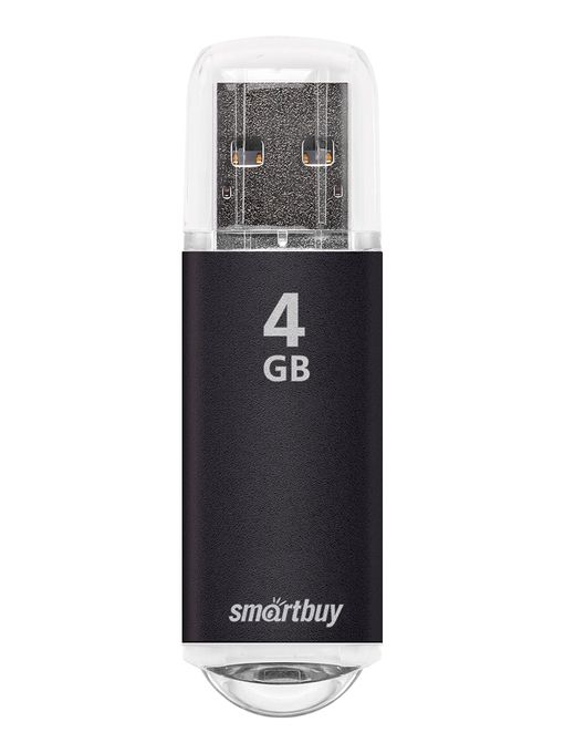 USB 2.0 накопитель Smartbuy 4GB V-Cut Black (SB4GBVC-K)