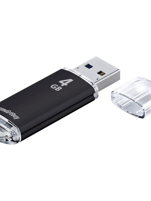 USB 2.0 накопитель Smartbuy 4GB V-Cut Black (SB4GBVC-K)
