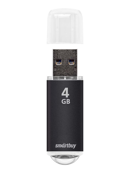 USB 2.0 накопитель Smartbuy 4GB V-Cut Black (SB4GBVC-K)