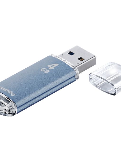 USB 2.0 накопитель Smartbuy 4GB V-Cut Blue (SB4GBVC-B)