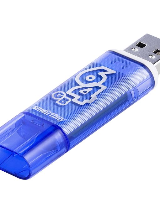 USB 3.0 накопитель Smartbuy 64GB Glossy series Dark Blue (SB64GBGS-DB)
