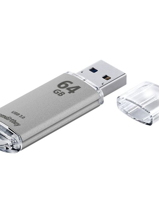 USB 3.0/3.1 накопитель Smartbuy 64GB V-Cut Silver (SB64GBVC-S3)