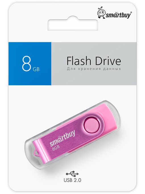UFD 2.0 накопитель SmartBuy 8GB Twist Pink (SB008GB2TWP)