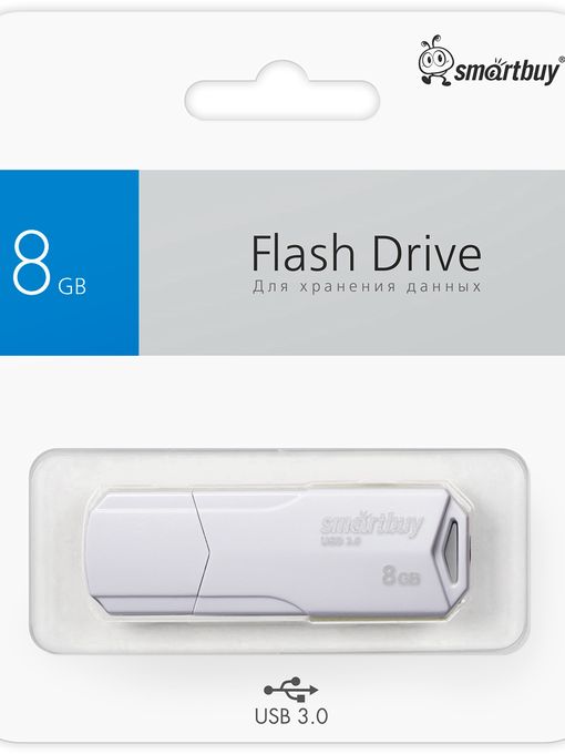 USB 3.1 накопитель SmartBuy 8GB CLUE White (SB8GBCLU-W3)