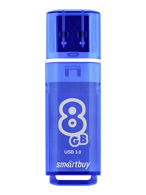 USB накопитель 3.0/3.1 Smartbuy 8GB Glossy series Dark Blue (SB8GBGS-DB)