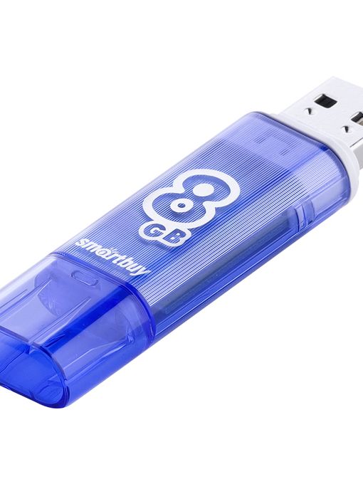 USB накопитель 3.0/3.1 Smartbuy 8GB Glossy series Dark Blue (SB8GBGS-DB)