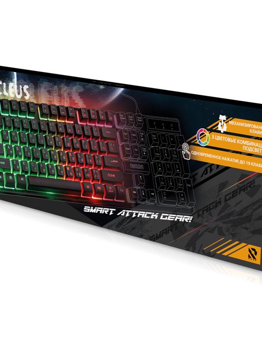Клавиатура игровая мультимедийная Smartbuy RUSH Nucleus USB черная (SBK-320G-K)/20