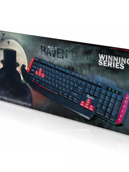 Клавиатура игровая мультимедийная Smartbuy RUSH Raven 200 USB черная (SBK-200GU-K)/20