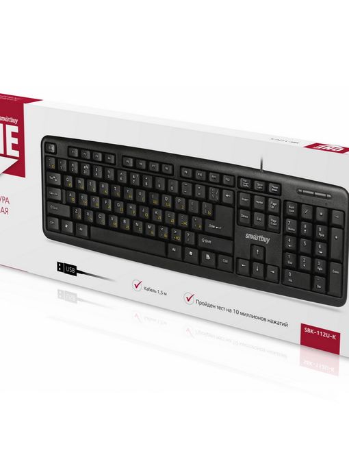 Клавиатура проводная Smartbuy ONE 112 USB черная (SBK-112U-K)/20
