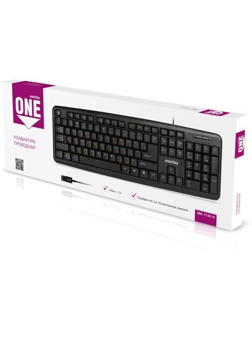 Клавиатура проводная Smartbuy ONE 113 USB черная (SBK-113U-K)/20
