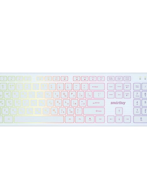 Клавиатура проводная с подсветкой Smartbuy ONE 305 USB белая (SBK-305U-W)