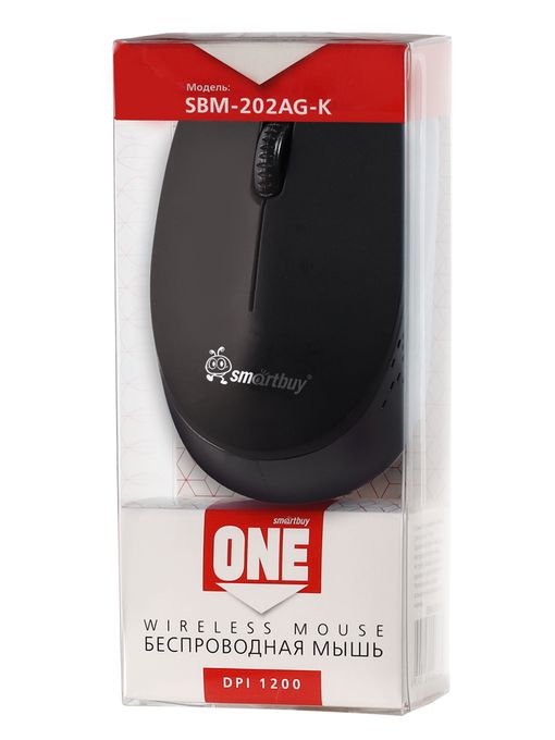 Мышь беспроводная Smartbuy ONE 202AG-K черная (SBM-202AG-K) / 100