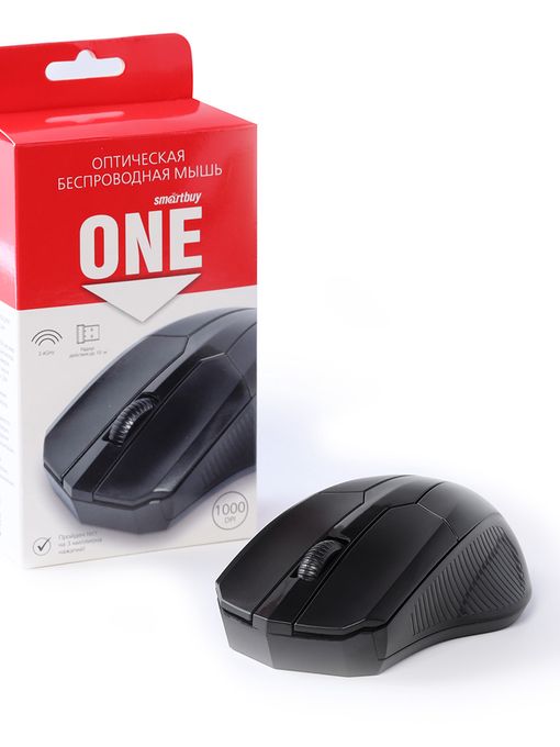 Мышь беспроводная Smartbuy ONE 303AG-K черная (SBM-303AG-K) / 50