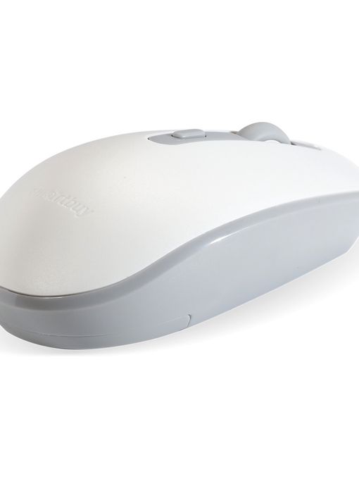 Мышь проводная беззвучная Smartbuy ONE 280-W бело-серая (SBM-280-WG) / 40