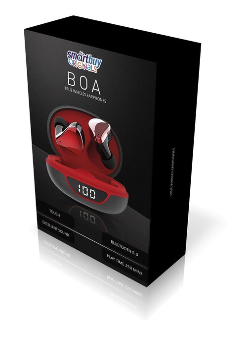 Беспроводная TWS Bluetooth-гарнитура Smartbuy Boa,черная